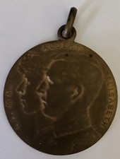 Belgique Médaille Roi Albert 1er Reine Elisabeth Pour l'enfant du Soldat 1914