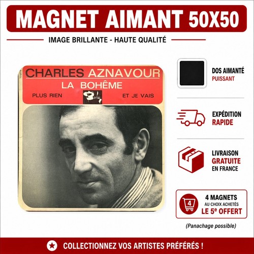 Magnet frigo charles aznavour - magnet,
