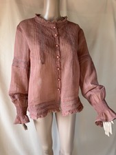 Ewa I Walla Chemisier Voile de coton Dentelle Taille L Neuf