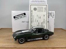 1/24 Danbury Mint 1967 Chevrolet Corvette Coupe FSO Goodwood Green White  RARE