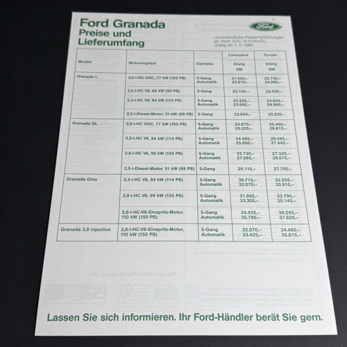 Ford granada preise 4p - granada, /