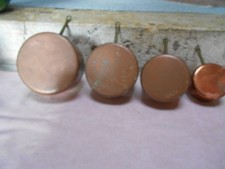 4 Casseroles en cuivre vintage