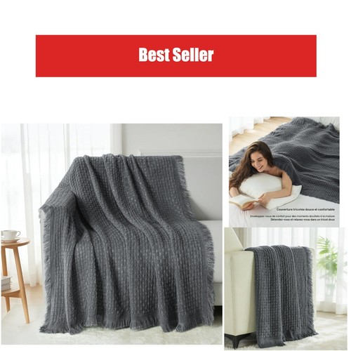 Plaid franges doux 130x150 - doux,