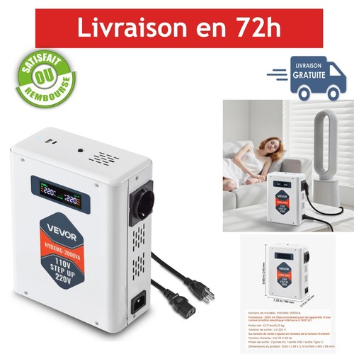 Vevor transformateur 110v - 110v, à