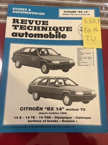 Revue technique citroen 14 - technique,