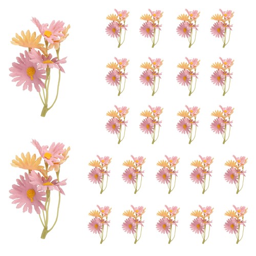 24pcs fleur marguerite - fleur, pour