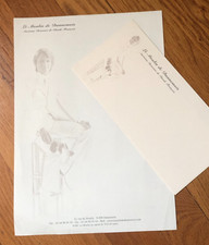 1 page papier a lettre + 1 enveloppe )) Le Moulin de Dannemois / Claude Francois