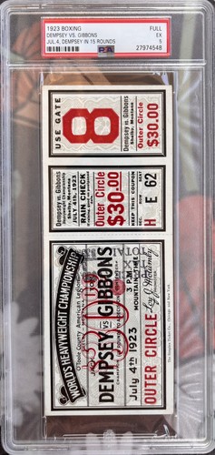 Boxing ticket dempsey - boxing, vs