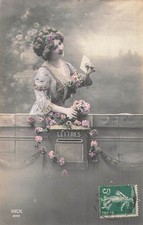 CP WOMEN'S HEADBAND JEWELRY ELEGANT LETTERBOX PINK FLOWERS - 35296