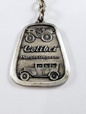 KEYCHAIN - HUMMINGBIRD LICENSE PLATES - Vintage Metal 1960s -