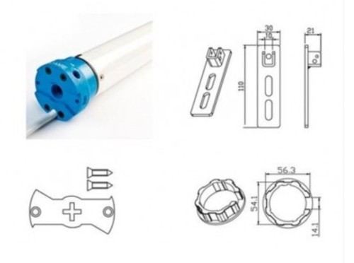 Kit moteur tubulaire 30nm - kit,