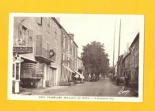 PRADELLES (43) GARAGE petrol pump MOBIL & HOTEL DES VOYAGES period 1930