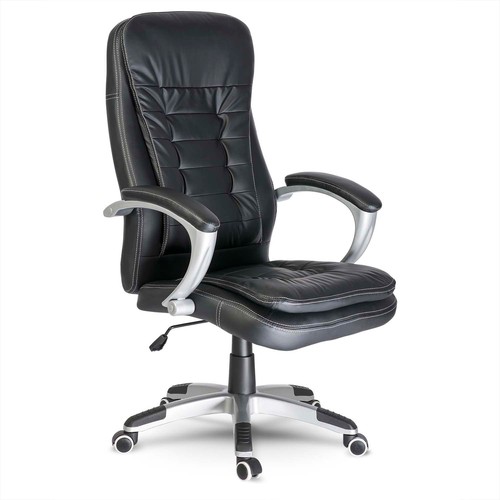 Chaise bureau cuir noir - de,