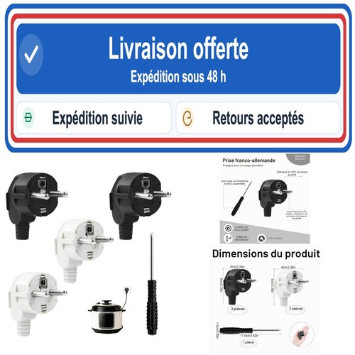 Fiche mâle prise électrique - fiche,