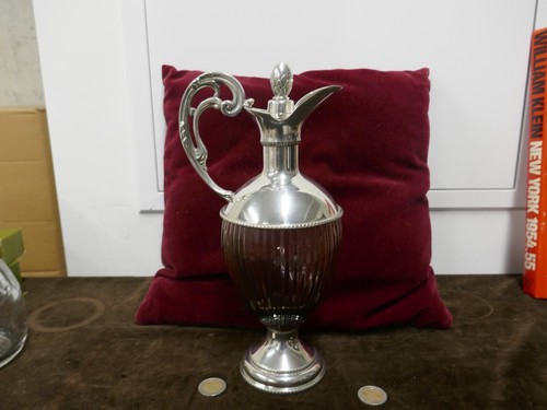 Aiguiere empire etain verre - empire,etain, et