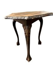 ANCIENNE TABLE  PORTE PLANTE BOIS PIED TRIPODE SCULPTE CACHE POT FLEUR