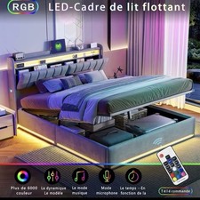 Lit Double  Hydrau Coffre