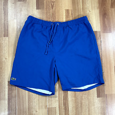 Lacoste Sports Shorts Mens 2XL XXL Blue Training Workout Green Crocodile
