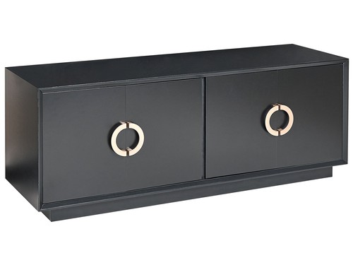 Commode portes noire en - commode,