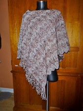 New ~ MISSONI ~ Italy Zig Zag Wool blend Knit wear Fringe Cape PONCHO Sweater !