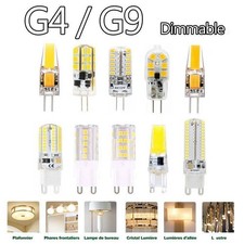 LED G4 12V G9 3W 5W 6W 8W 10W 220V Dimmable COB Ampoule Remplacer Lampe Halogène