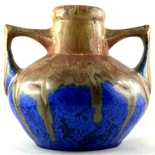 Antique ceramic vase GILBERT METENIER Art Deco sandstone 30 carries/denbac/sharp...