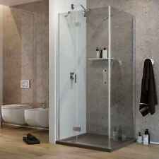 CABINE DE DOUCHE PORTE + FIXE VERRE OUVERTURE PIVOTANTE ANGULAIRE