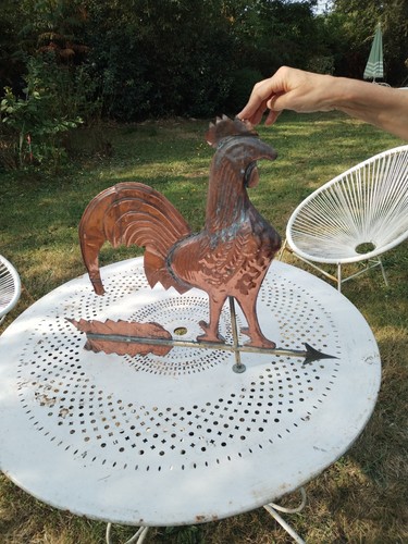 Coq girouette cuivre laiton - coq, et