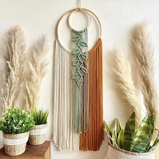 Tissu coton doux tissé art mural salon tapisserie bohème franges art mural