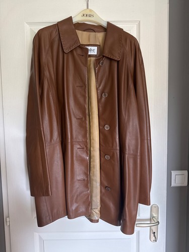 Manteau cuir long werner - cuir,