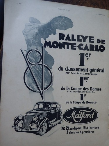 Matford 1er rallyé monte - matford,