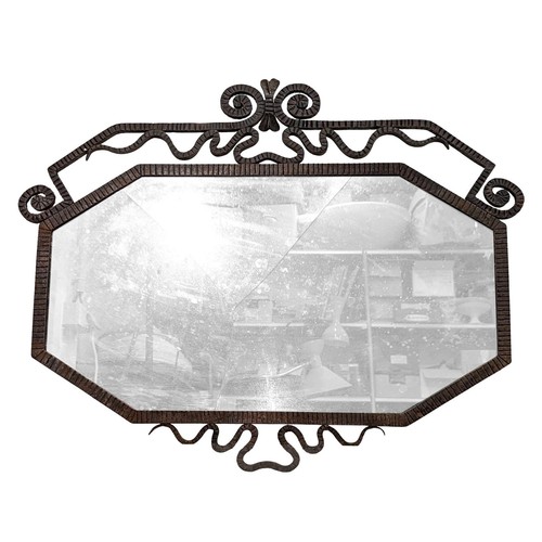 Miroir fer forgé art déco - fer,