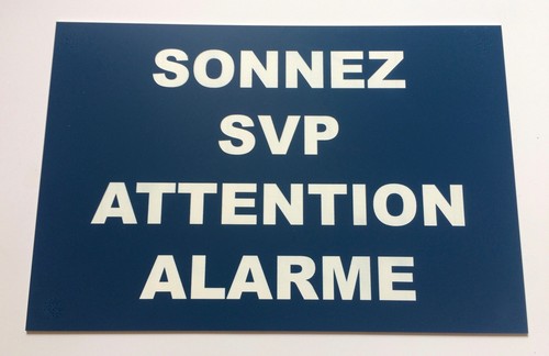 Plaque panneau sonnez svp - plaque,, "sonnez