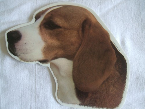 Grand autocollant chien - autocollant,