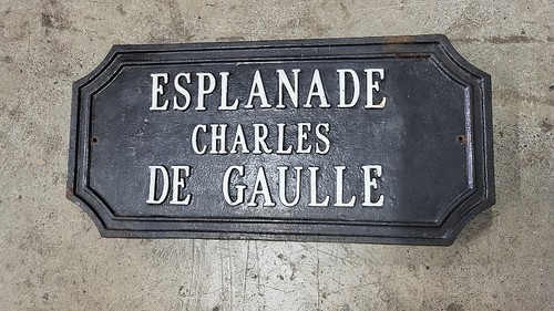Ancienne plaque rue en - ancienne, de