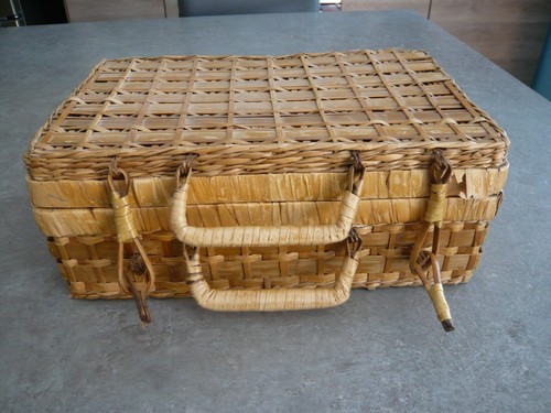 Ancienne valise rotin - valise,