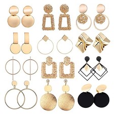 12 Paires Boucles d'Oreilles