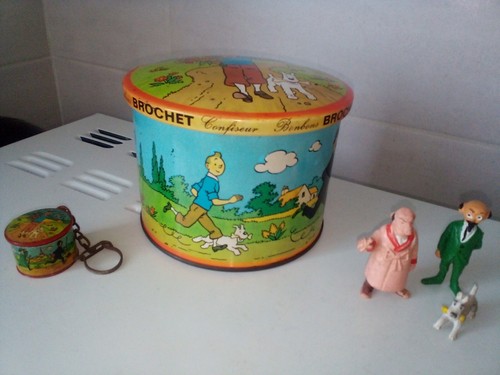 Lot tintin hergé boite - tintin, métal