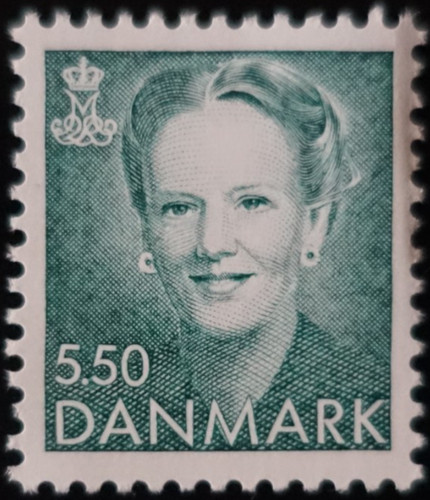 Timbre danemark reine - du,