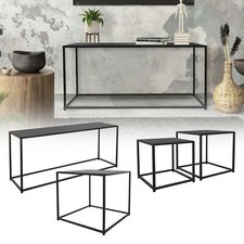 Table console métal noir