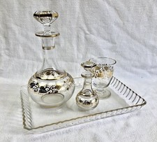 OLD ORANGE BLOSSOM NIGHT SERVICE 4 PIECE GOLDEN PLANT PATTERNS BACCARAT