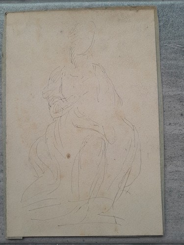 Dessin ancien 19ème étude - ancien,