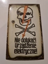 PLAQUE TÔLE ÉMAILLÉ TÊTE