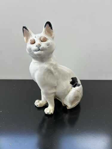 Chat céramique faïence - chat,