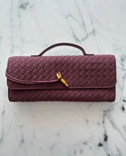 Sac pochette bordeaux - , tressé