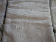 nappe ancienne coton damasse