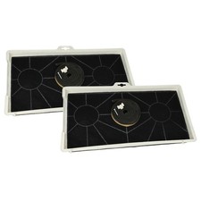 2 Filtre à charbon actif pour Gaggenau AH198170/04 + bague de fixation