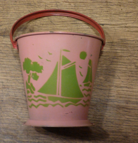 Vintage sceau plage en - plage,