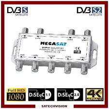 Commutateur DiSEqC 8/1 Megasat, 8 Entrées Satellites 1 Sortie Récepteur HD 3D 4K