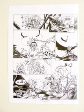 CRISSE L'épée de cristal film d'imprimerie au trait d'une planche originale